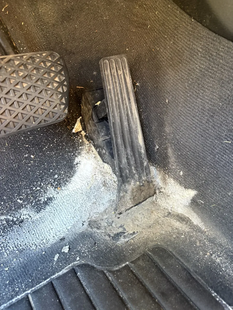 Before salt buildup around the pedals by JMcKay's Mobile Auto Detailing