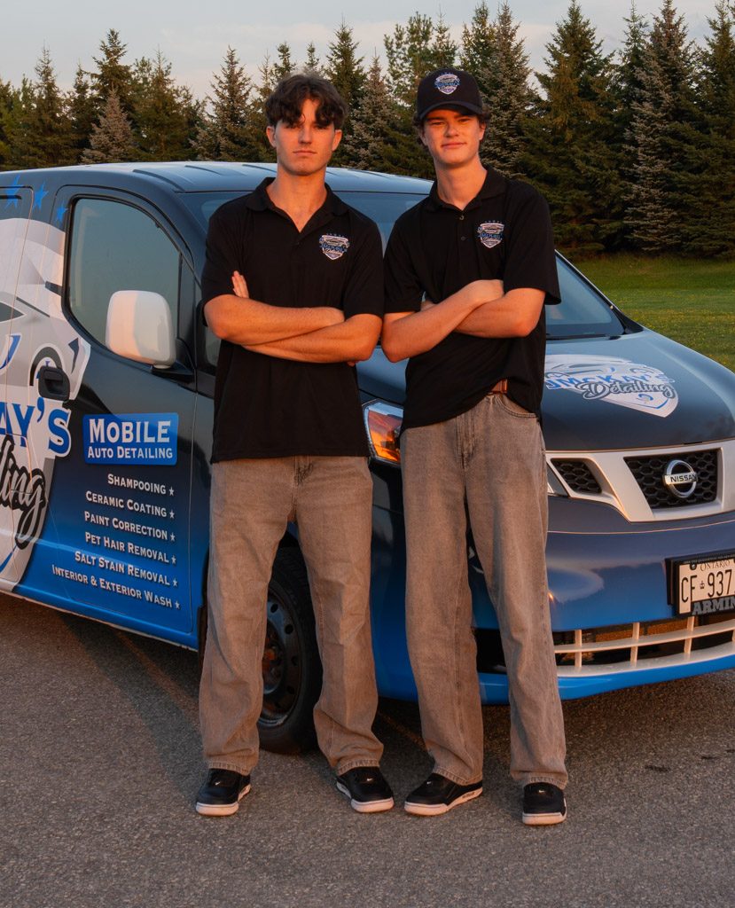 JMcKay's Mobile Auto Detailing wrapped van serving Newmarket and Aurora